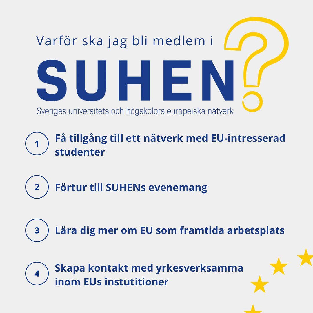 Varför ska du bli medlem i SUHEN?